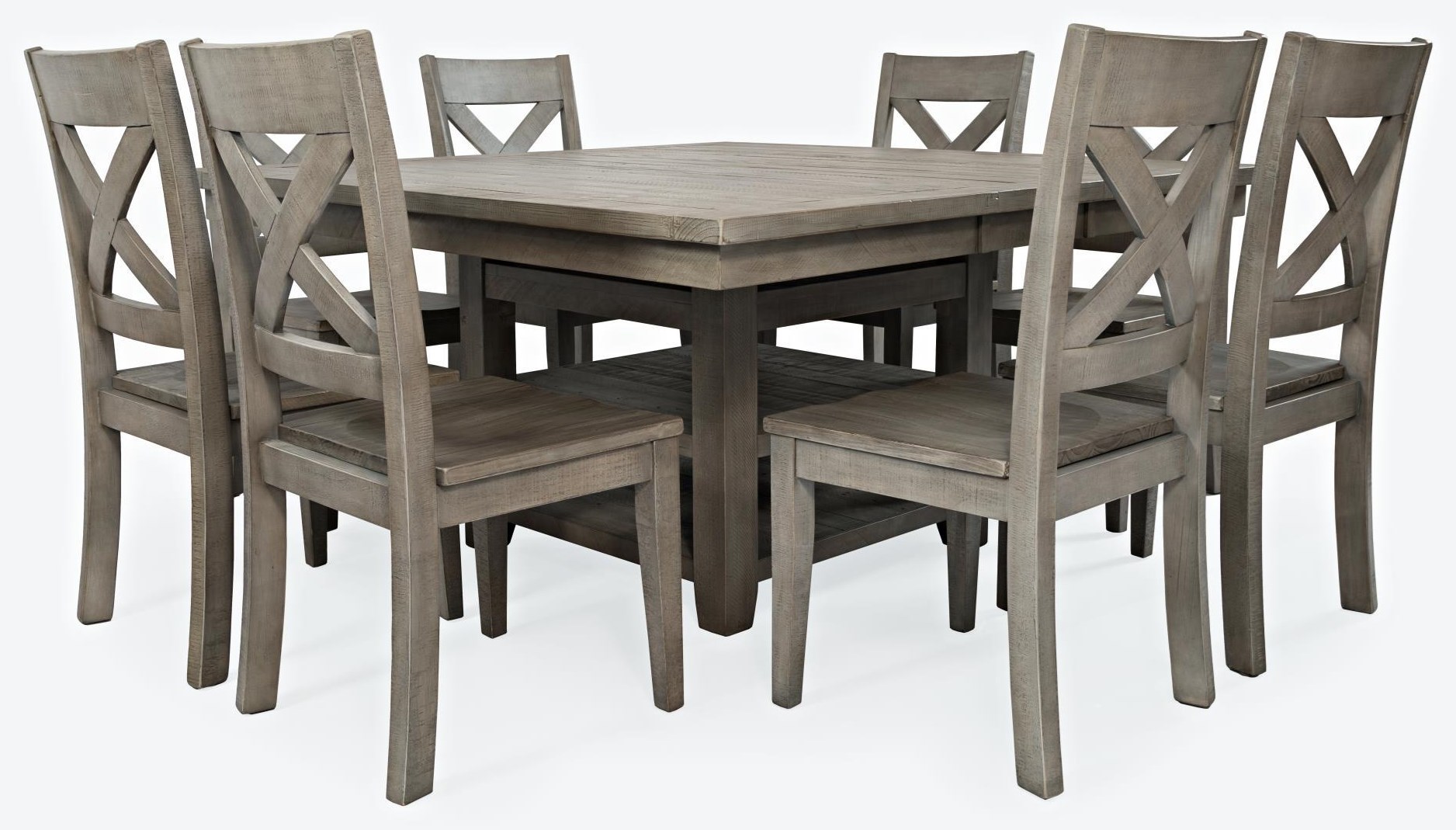 Jofran Outer Banks 1841 60 6XBS420KD Hi Low Storage Dining Table with 6 Stools Reeds Furniture Pub Table and Stool Sets